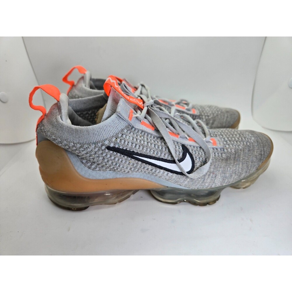 Nike Air VaporMax Flyknit 2021 GS Shoes Youth 5.5 Grey Running Gym DB1550-002